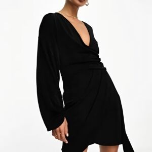 ASOS Black Mini Wrap Dress